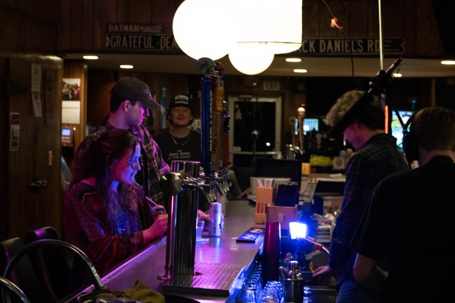 Behind the scenes bar set photo
